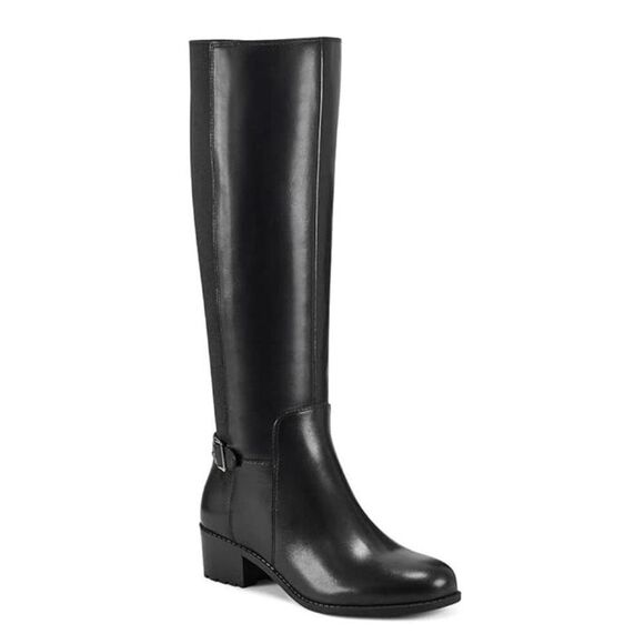 Easy Spirit SECHAZA-WC Women's Size US 5.5 Black Leather Knee High Boots ZPO2366 - Picture 1 of 12